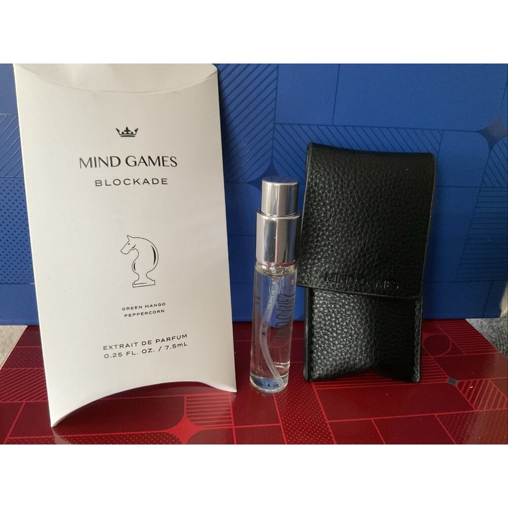 Mind Games BLOCKADE Extrait de Parfum 0.25 Oz 7.5 mL Travel Spray Pure Perfume